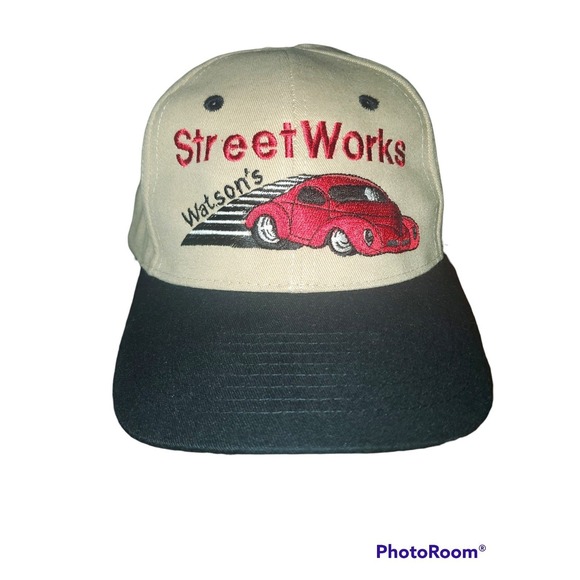 New Vintage Street Works Watsons Hat Nissin Brand Blue Cream - Picture 1 of 3